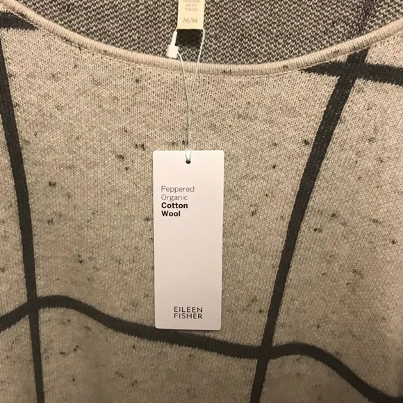 EILEEN FISHER Pullover Sz M Organic Cotton Wool - Picture 5 of 7